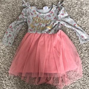 Tulle bottom dress clear closing